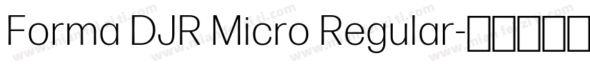 Forma DJR Micro Regular字体转换